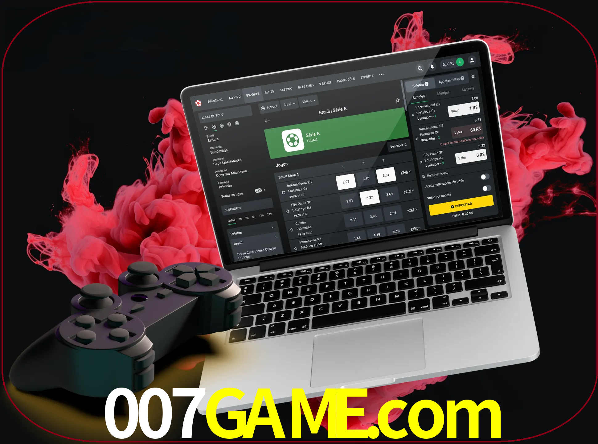 Visite a secção especial de jogos de vídeo em 007game para descobrir em que jogos pode apostar e ganhar muito dinheiro.