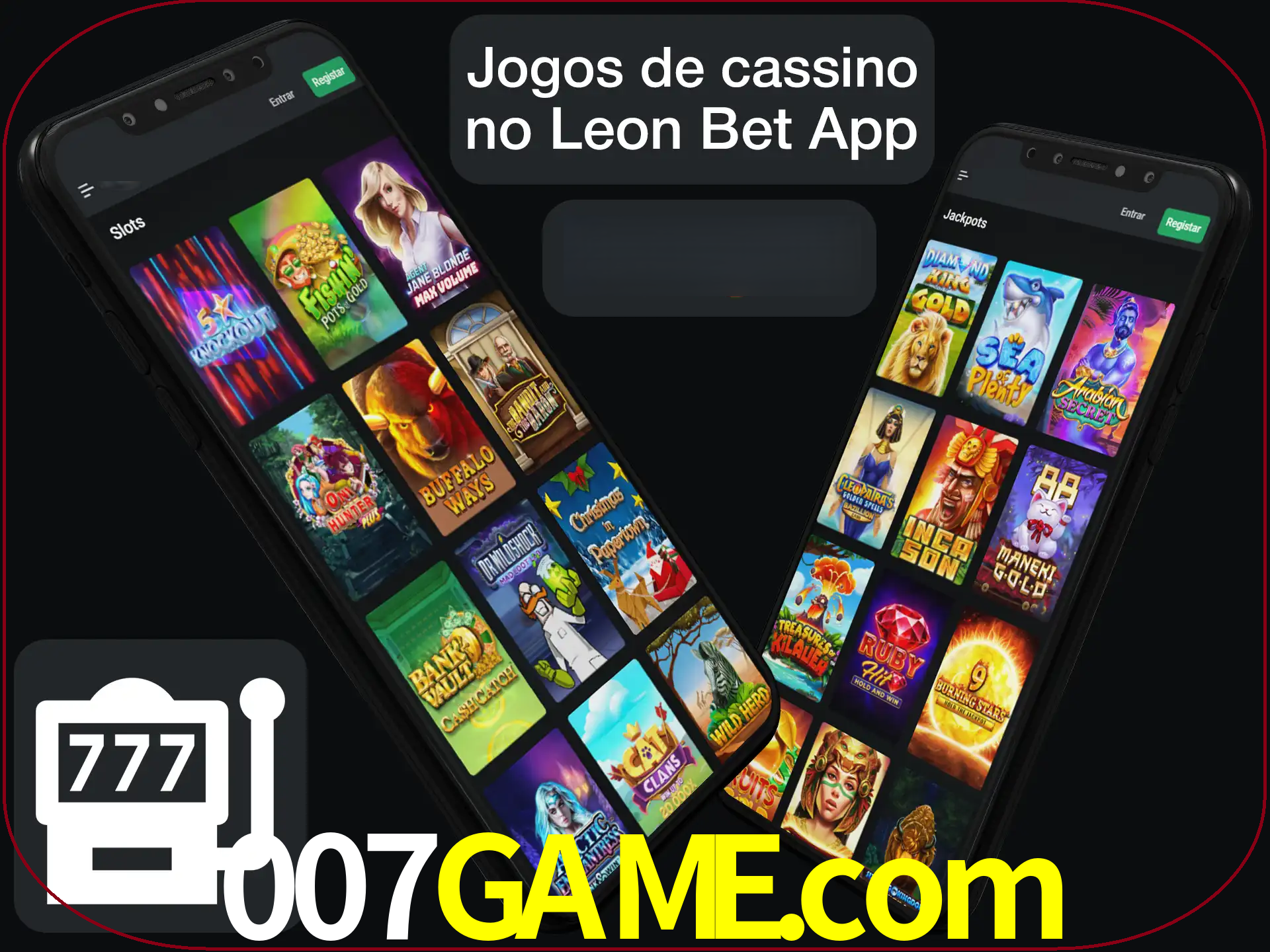 Escolha quais jogos de cassino jogar no app.
