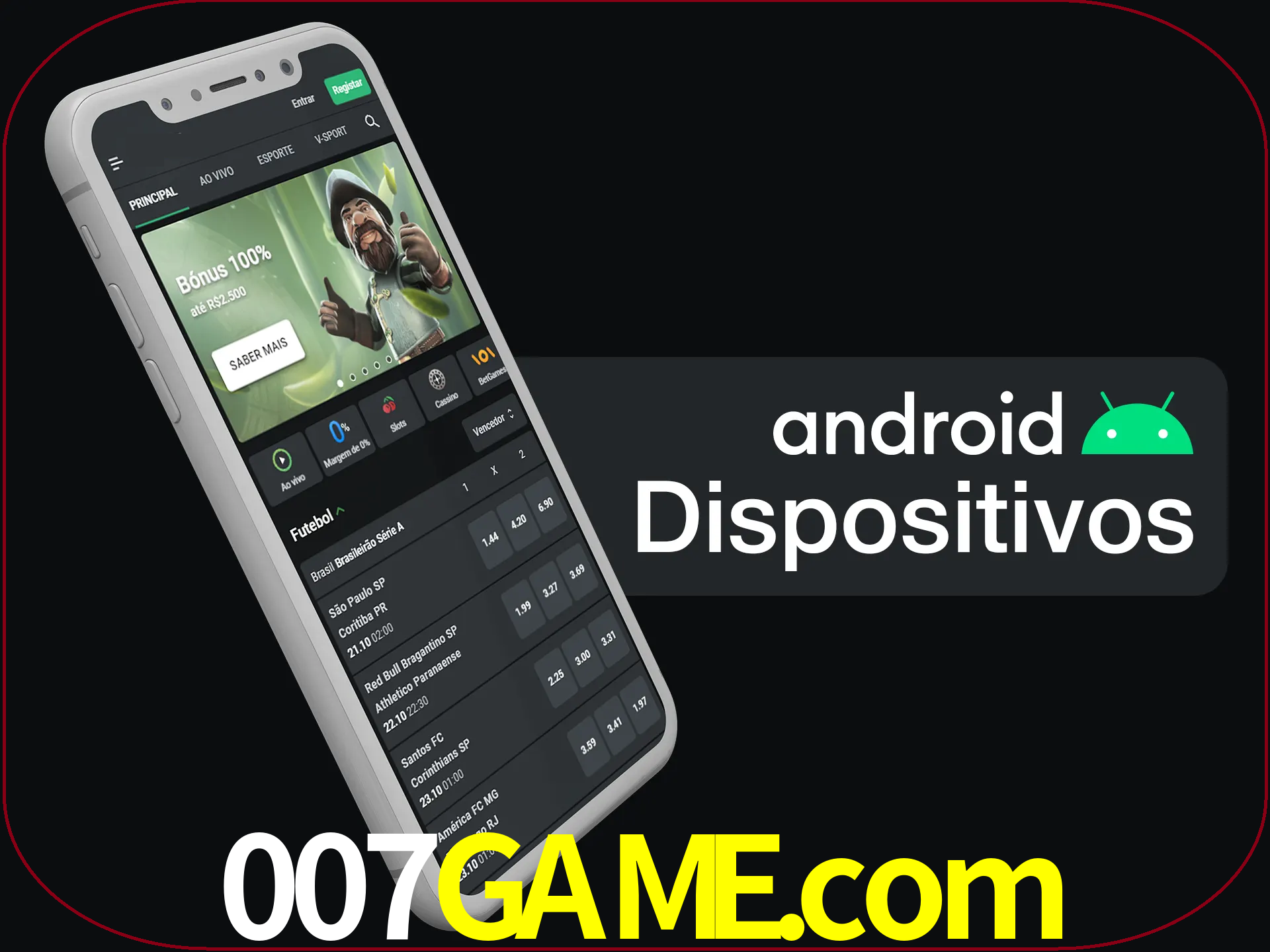 O aplicativo suporta a maioria de todos os dispositivos Android.