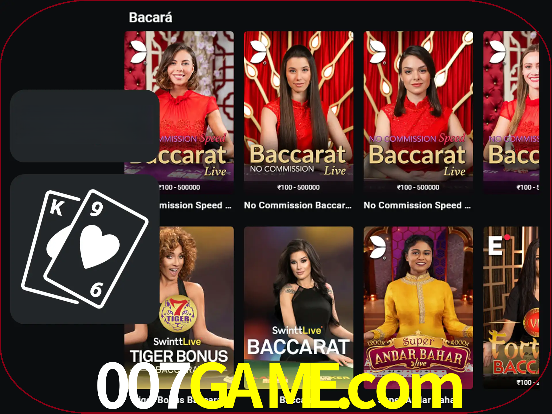 Ganhe muito dinheiro jogando jogos de bacará.