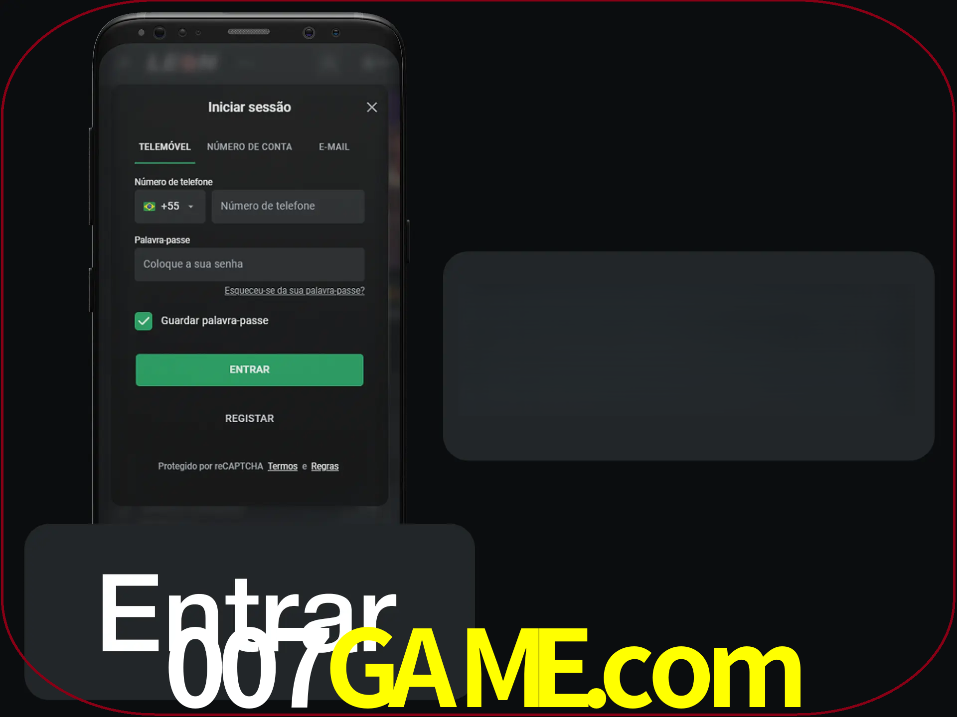 Faça o login para começar a apostar e jogar no cassino.