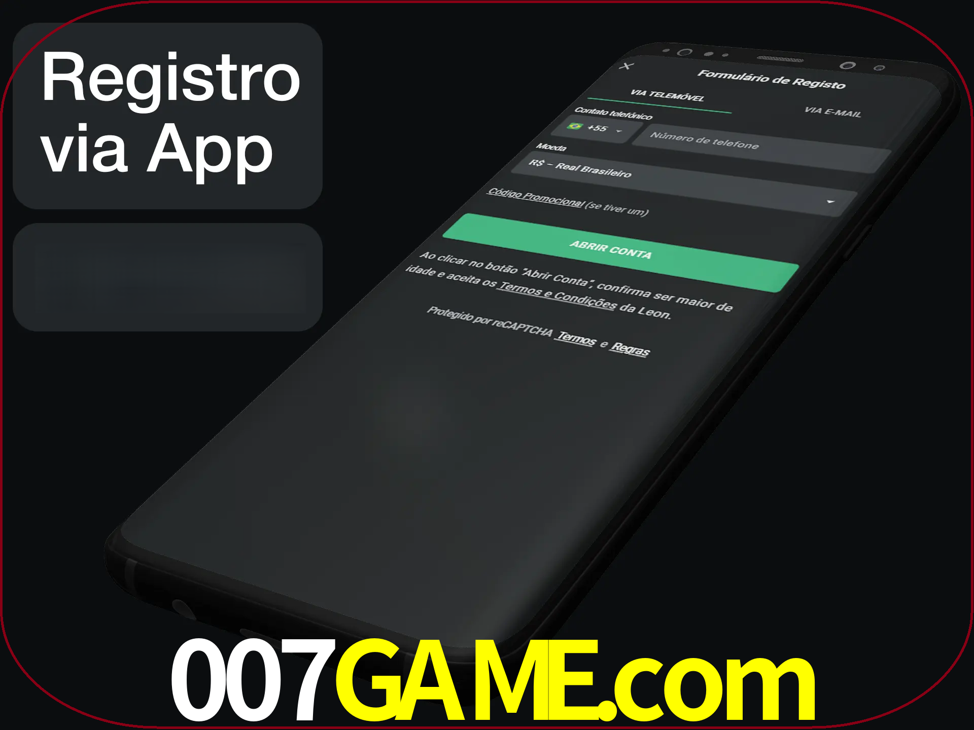Registre-se quiclly em LeonBet usando o aplicativo.