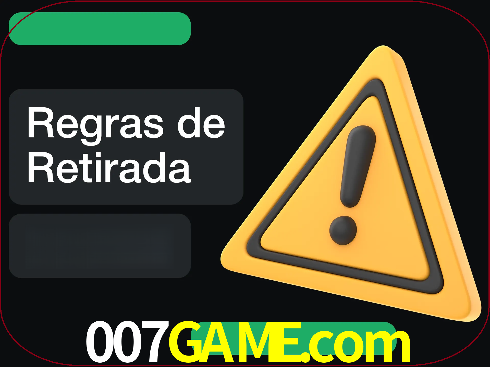 Leia as regras antes de fazer primeiro comdawal.